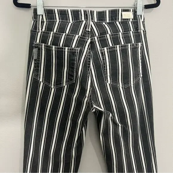 Paige Hoxton Straight Ankle Jeans Vintage Black Stripe Size 26 - Picture 11 of 13